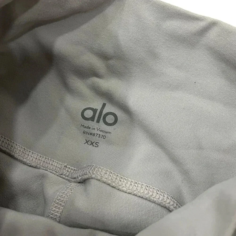 Alo Gray High Waist Mesh Epic Full Length Leggings XXS